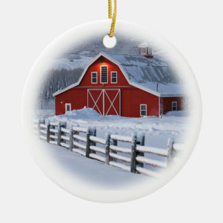 Winter-Scheunen-Verzierung Keramik Ornament