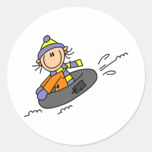 Winter-Schläuche Runder Aufkleber