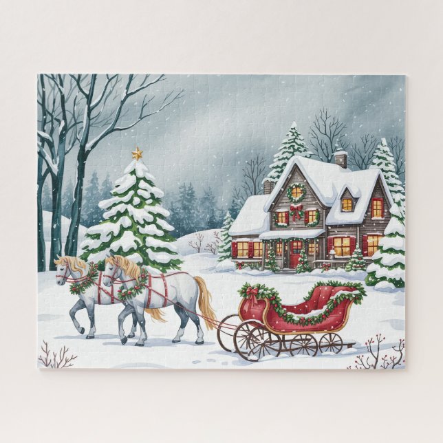 Winter-Schlittenfahrt (Horizontal)