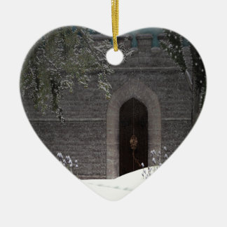 Winter-Schloss-Verzierung Keramikornament