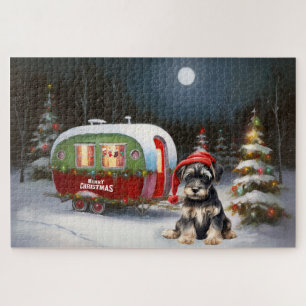 Winter-Schnauzer-Wohnwagen-Weihnachtsabenteuer