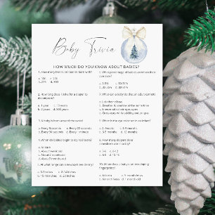 Winter-Schnee-Baby-Trivia Babyparty-Spiel
