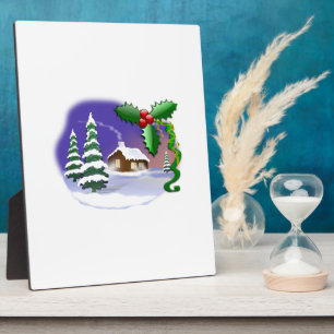 Winter-Schnee-Bäume-Heimat-Weihnachten-Frieden-Sch Fotoplatte