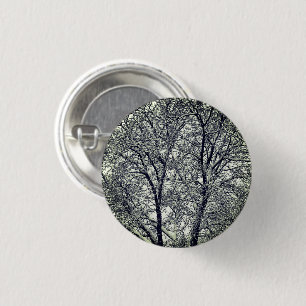Winter-Schnee-Baumzweige-Fotografie Pin-Button Button