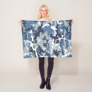 Winter-Schnee-Blau-Tarnmuster, Militär, Armee Fleecedecke