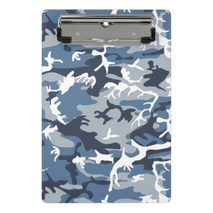 Winter-Schnee-Blau-Tarnmuster, Militär, Armee Mini Klemmbrett