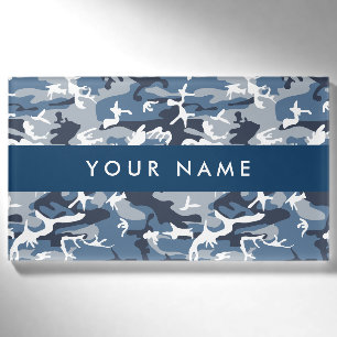 Winter-Schnee-Blau-Tarnung Ihren Namen personalisi Namenschild