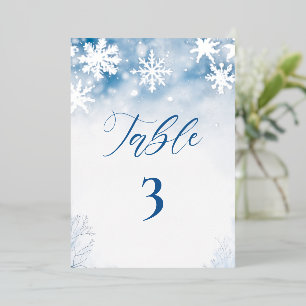 Winter Schnee fallender Wald Rustikale Hochzeitsti Folieneinladung