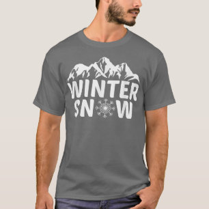 Winter-Schnee-Gebirgs-Schnee-Gipfel-Schneeflocke L T-Shirt