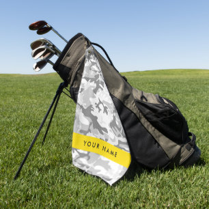 Winter-Schnee-Grau-Tarnung Ihren Namen personalisi Golfhandtuch