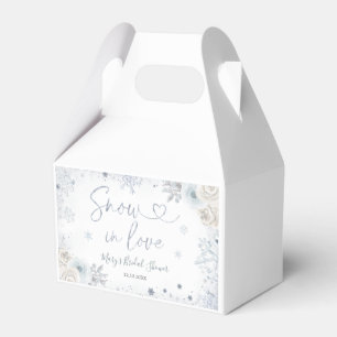 Winter-Schnee in Liebes-Schneeflocken-Braut- Dusch Geschenkschachtel