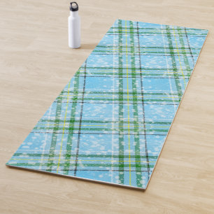 Winter-Schnee-Karo-Tartan-Design Yogamatte