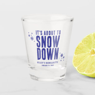 Winter-Schnee Lustige Junggesellinnenparty Blau Schnapsglas