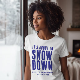 Winter-Schnee Lustige Junggesellinnenparty Weiß & T-Shirt