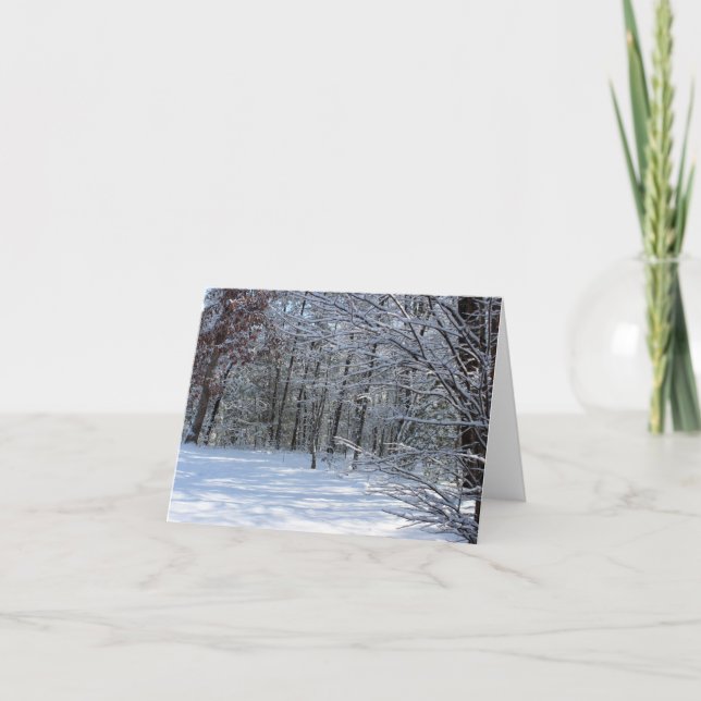 Winter-Schnee Notecard Karte (Vorderseite)