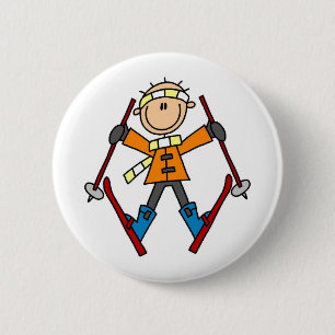 Winter-Schnee-Ski Button