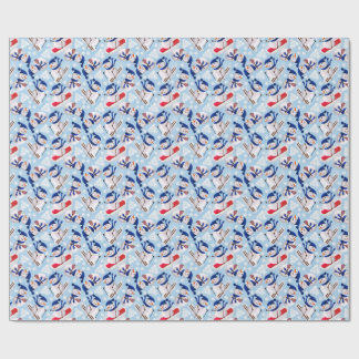 Winter-Schnee-Ski-Schneemann-Geschenk/Weihnachtsve Geschenkpapier