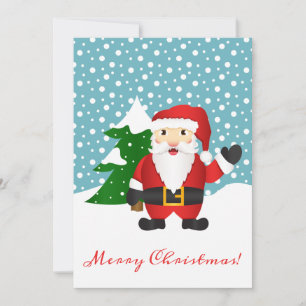Winter Schnee und Weihnachtsmann Frohe Weihnachten