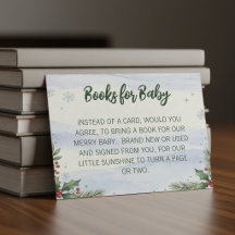 Winter-Schnee-Weihnachts-Baby-Shower-Buchwunsch