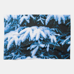 Winter-Schnee-Weihnachtsbaum Geschirrtuch