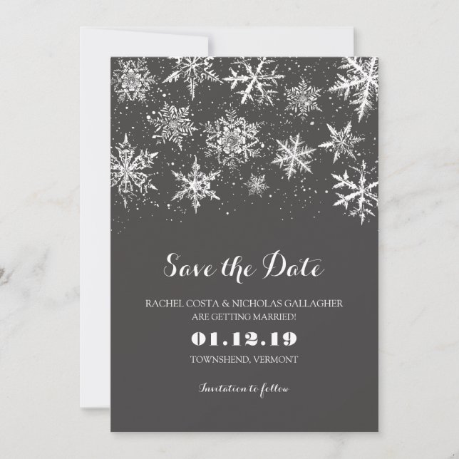 Winter Schneee | Termin vormerken Save The Date (Vorderseite)