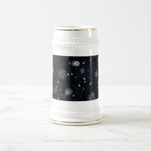 Winter-Schneeflocke Bierglas