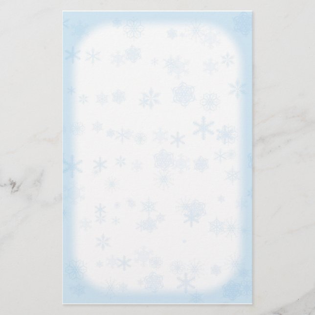 Winter-Schneeflocke-Briefpapier Briefpapier (Vorderseite)