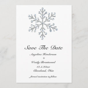Winter-Schneeflocke Save the Date
