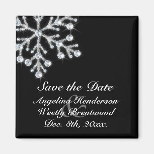 Winter-Schneeflocke-Save the Date Magnet