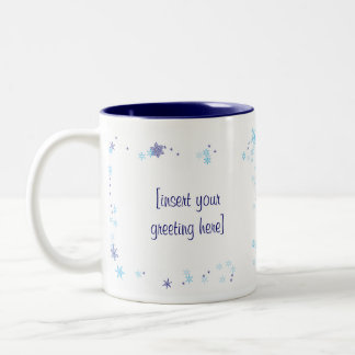 Winter-Schneeflocke-Tasse (kundengerecht) Zweifarbige Tasse