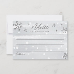Winter-Schneeflocken Baby Graue Shower-Beratungska Einladung
