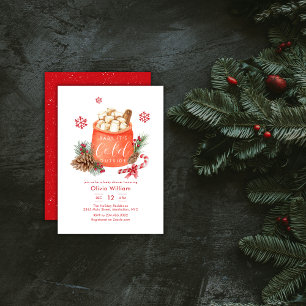 Winter-Schneeflocken-Festtags-Kaffee-S'more-Baby-P Einladung