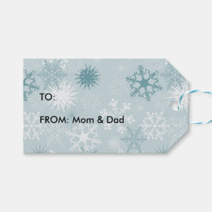 Winter-Schneeflocken Geschenkanhänger