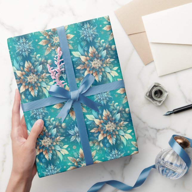 Winter-Schneeflocken Geschenkpapier (Schenken)