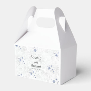 Winter-Schneeflocken-Hochzeit Geschenkschachtel