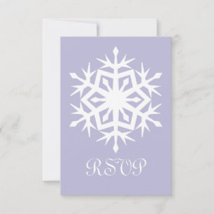 Winter-Schneeflocken in Lavendel-RSVP-Karte RSVP Karte