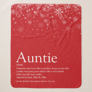 Winter-Schneeflocken-Kühle-Tante-Tante-Zitat-Feier Sherpadecke