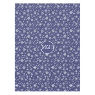 Winter-Schneeflocken-Monogramm-Tischdecke Tischdecke