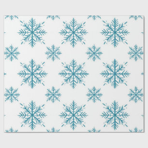 ❄️ Winter-Schneeflocken-Muster-Wrap Weihnachtsgesc Geschenkpapier