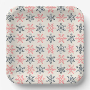 Winter-Schneeflocken-Papierteller Pappteller