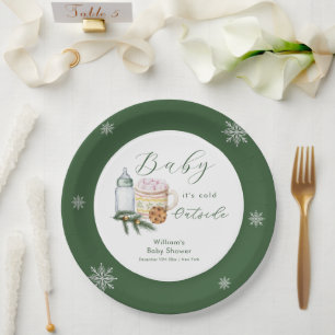 Winter-Schneeflocken-S'more-Keks-Baby-Party Pappteller