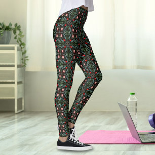 Winter-Schneeflocken, Weihnachtssterne, Kardinale Leggings