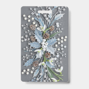 Winter-Schneeglöckchen-Blumenarrangement mit Frost Ausweis