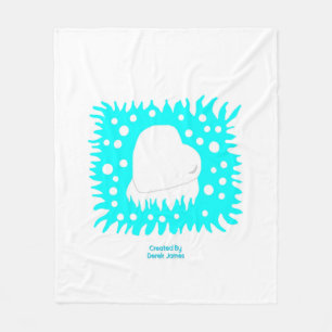 Winter-Schneeherz-Medium-Fleece-Decke Fleecedecke