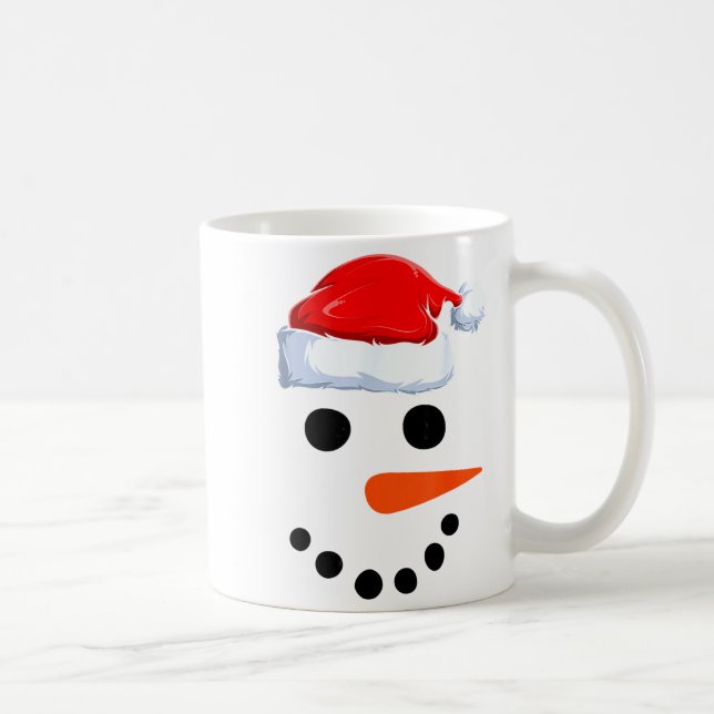 Winter-Schneemann-Gesichtskostüm Weihnachts-Schnee Kaffeetasse (Rechts)