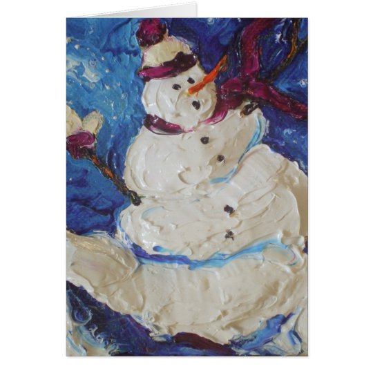 Winter-Schneemann-Gruß-Karte Karte