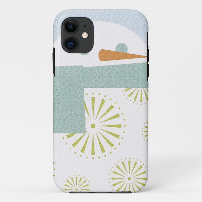 Winter-Schneemann-Kasten Case-Mate iPhone Hülle (Rückseite)