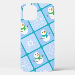 Winter Schneemann und Schneeflocken Case-Mate iPhone Hülle