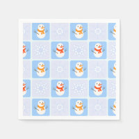Winter Schneemann und Schneeflocken