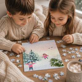 Winter-Schneetag-Puzzle